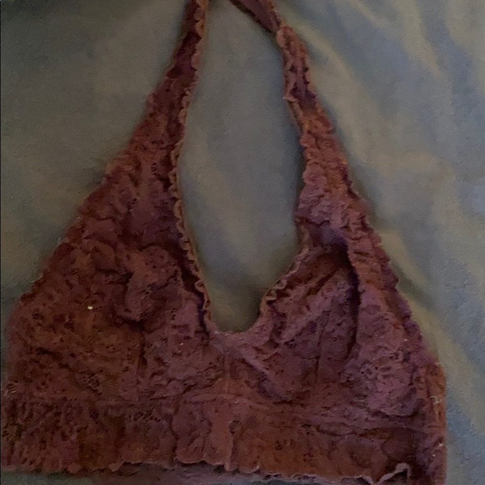 Lace halter bralette, XS, Aerie